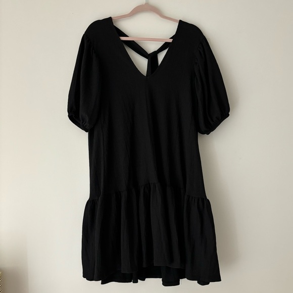 Black Dress with Tiered Flounce from H&M (BNWT) - Picture 1 of 6